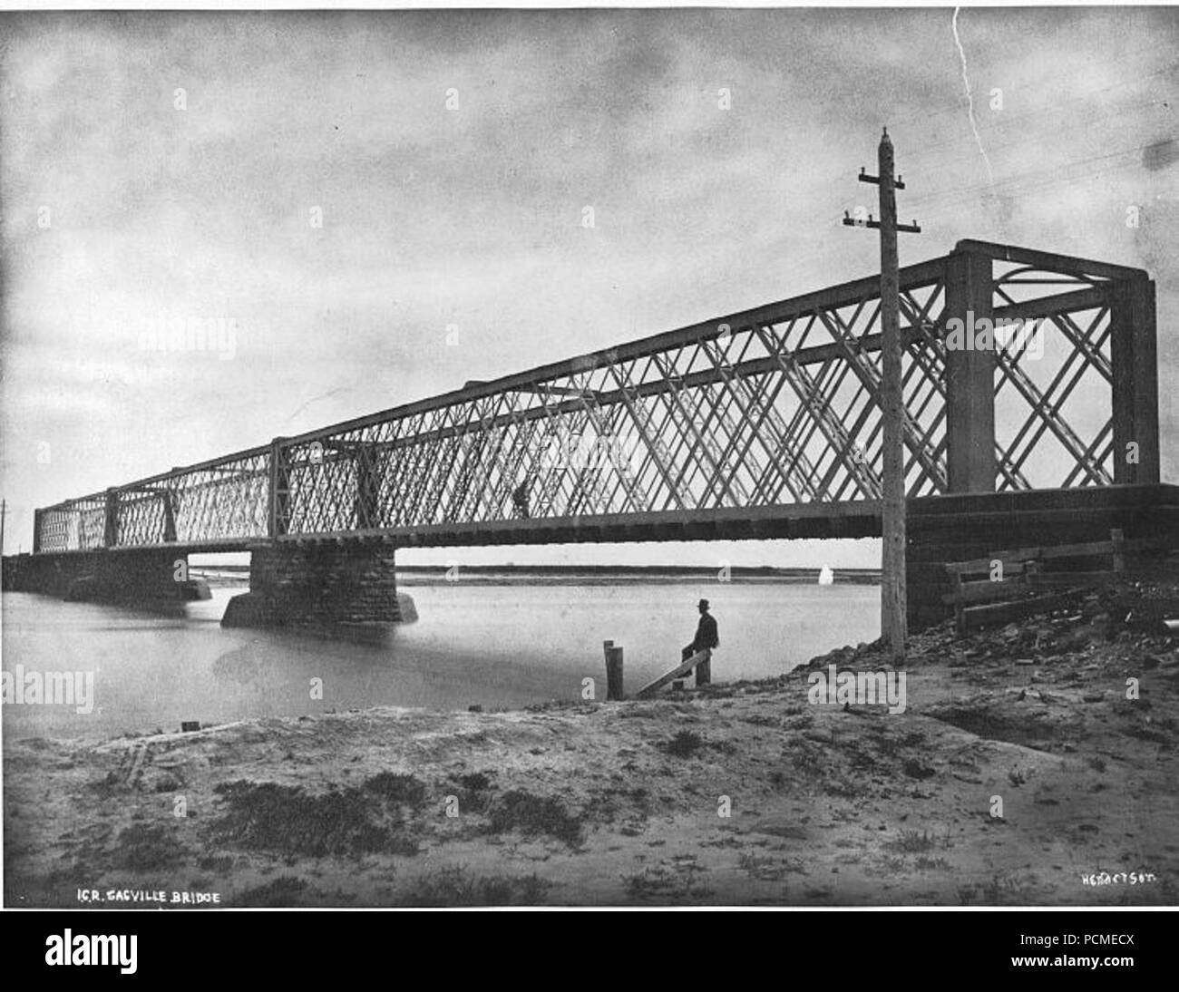 Alexander Henderson pont de chemin de fer Intercolonial à Sackville NB 1875. Banque D'Images