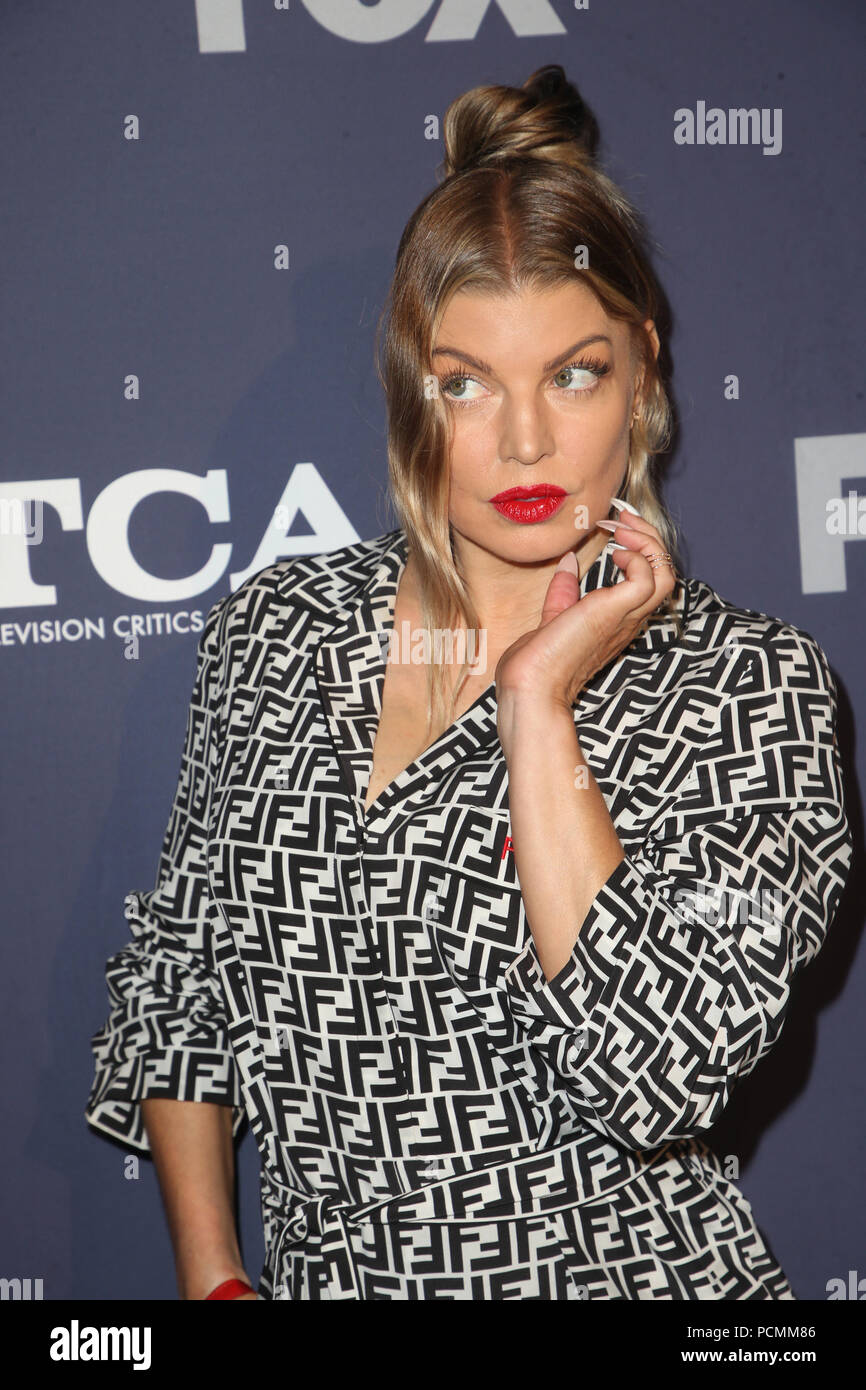 West Hollywood, USA. 2 Août, 2018. Fergie à la FOX TCA Summer Party All-Star de West Hollywood, Californie le 2 août 2018. Credit : Faye Sadou/media/Alamy Punch Live News Banque D'Images