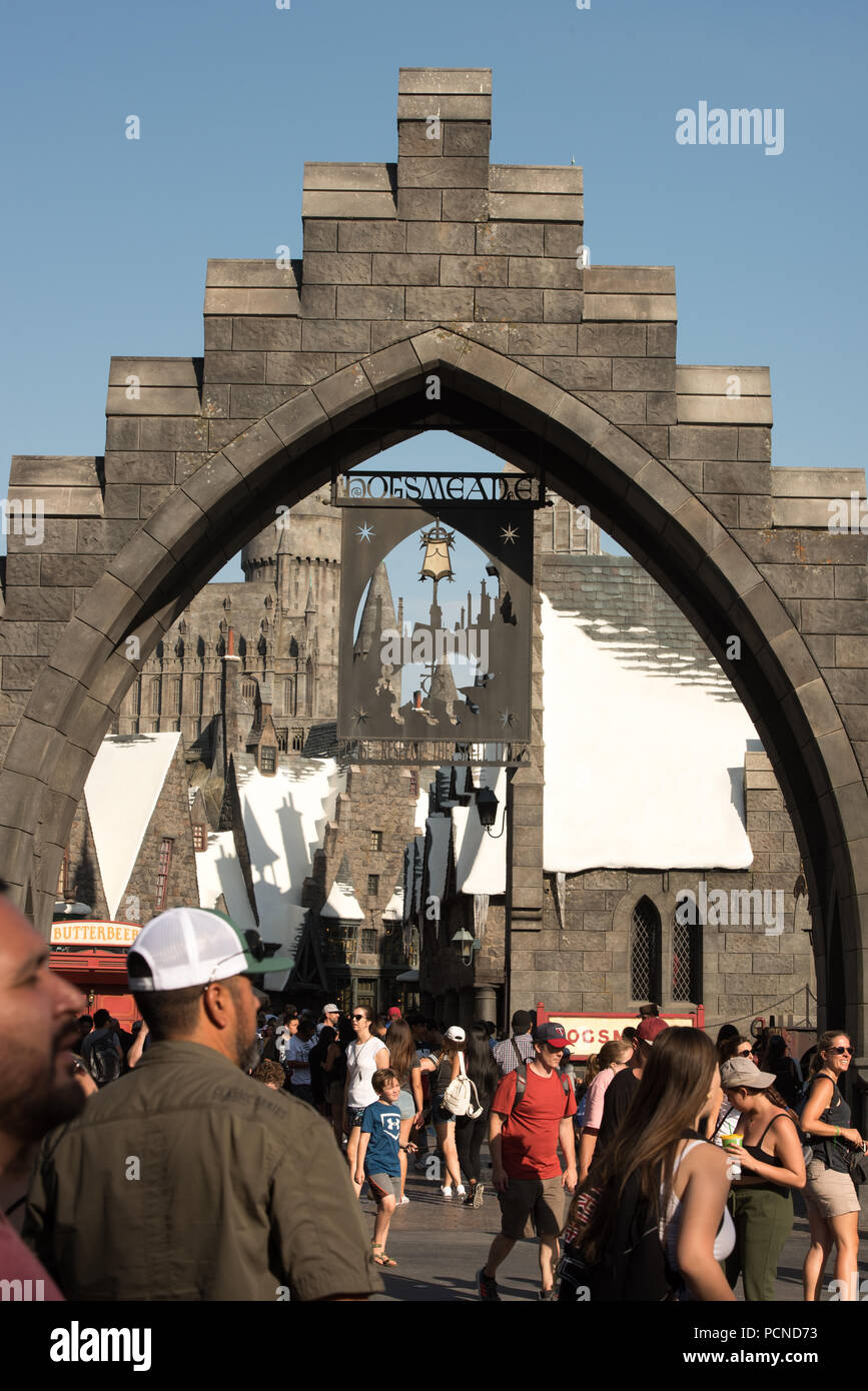 Los Angeles, Californie, USA - 30 juillet 2018 : Le Château de Poudlard, l'Assistant World of Harry Potter à Universal Studios Hollywood à Los Angeles, CA Banque D'Images