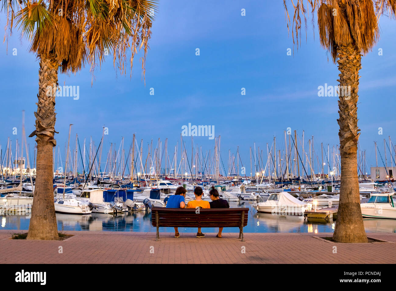 Vue sur le port d'Alicante, Espagne Banque D'Images