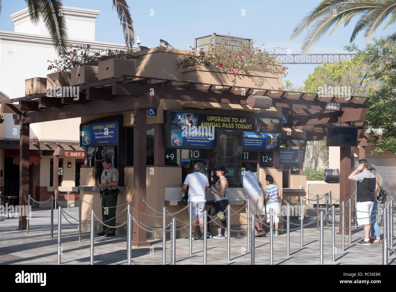 Los Angeles, Californie, USA - 30 juillet 2018 : les touristes et visiteurs à Universal Studios de Hollywood, Los Angeles, CA Banque D'Images