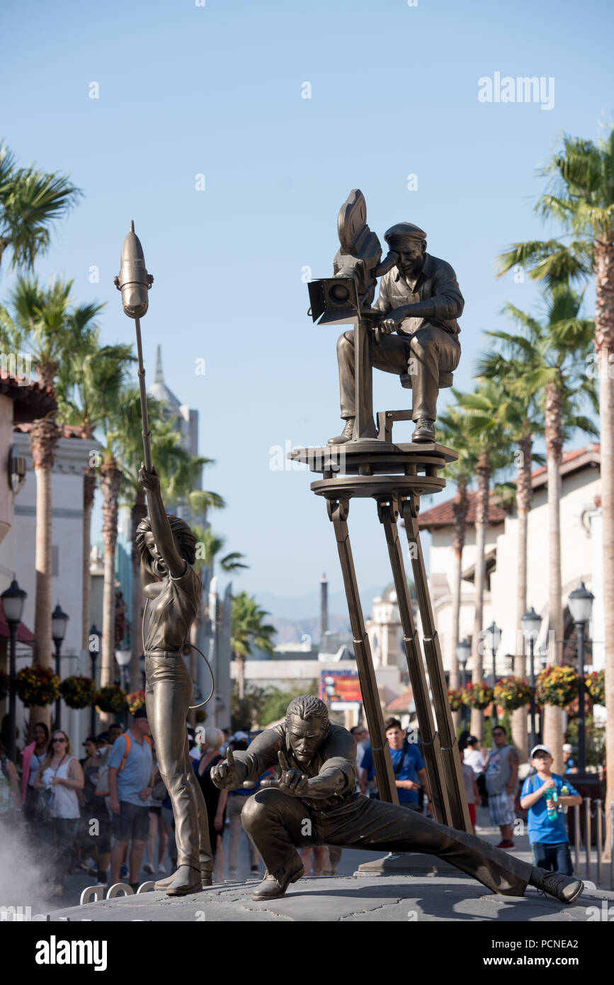 Los Angeles, Californie, USA - 30 juillet 2018 : les touristes et visiteurs à Universal Studios de Hollywood, Los Angeles, CA Banque D'Images