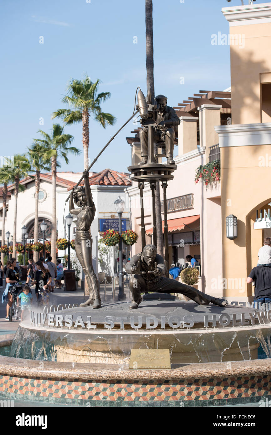 Los Angeles, Californie, USA - 30 juillet 2018 : les touristes et visiteurs à Universal Studios de Hollywood, Los Angeles, CA Banque D'Images