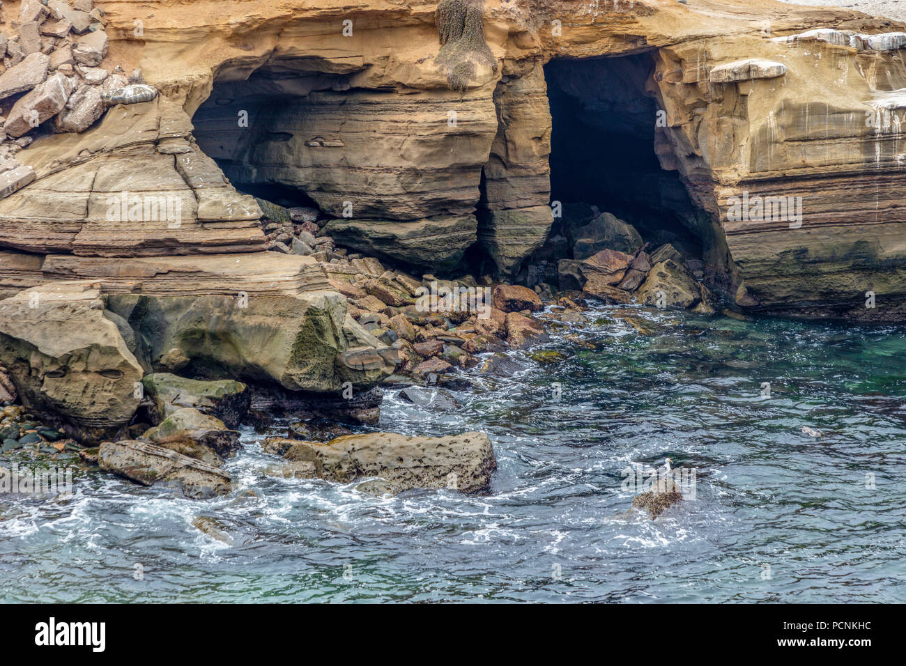 La Jolla Cove est une petite crique pittoresque et de la plage qui est entourée par des falaises à La Jolla, San Diego, Californie, USA. Le Cove est protégée en tant que pa Banque D'Images