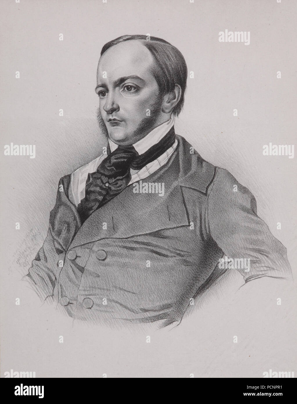 Portrait d'Alexandre Ivanovitch Herzen (1812-1870), 1845. Banque D'Images