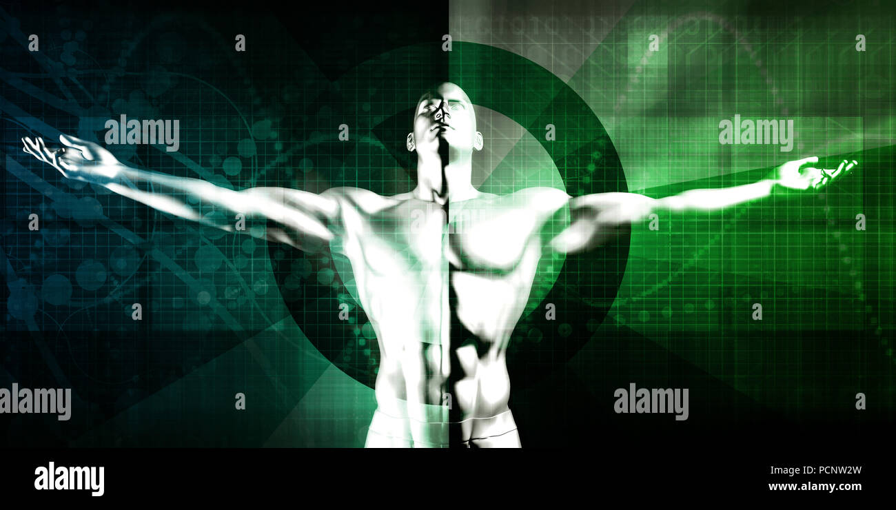 L'avancement de la technologie avec les découvertes et les idées Banque D'Images