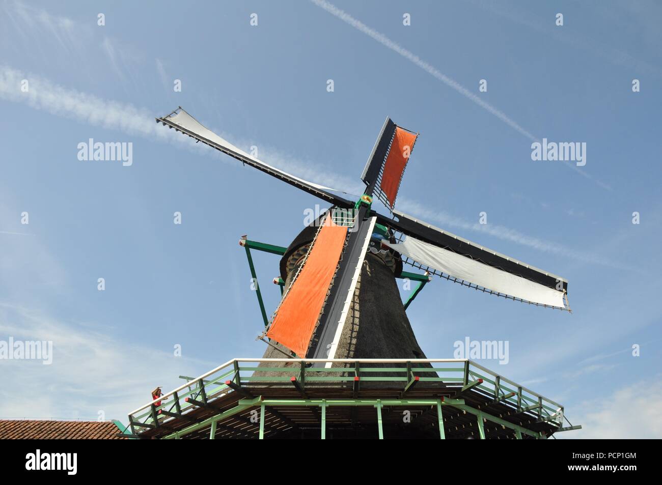 Moulin, Zaanse Schans, Pays-Bas Banque D'Images