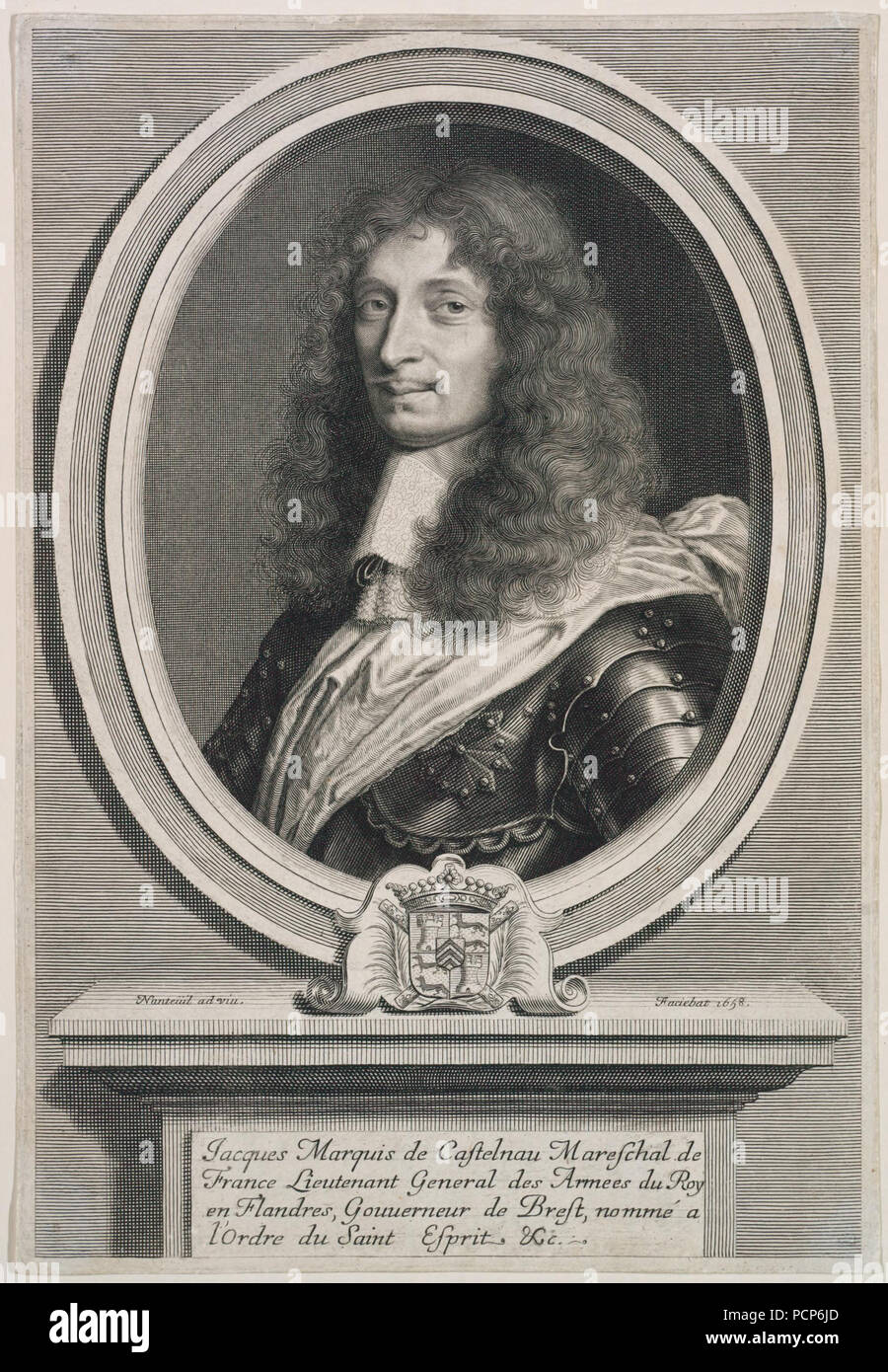 Portrait de Jacques de Mauvissière, Marquis de Castelnau (1620-1658), Maréchal de France, 1658. Banque D'Images