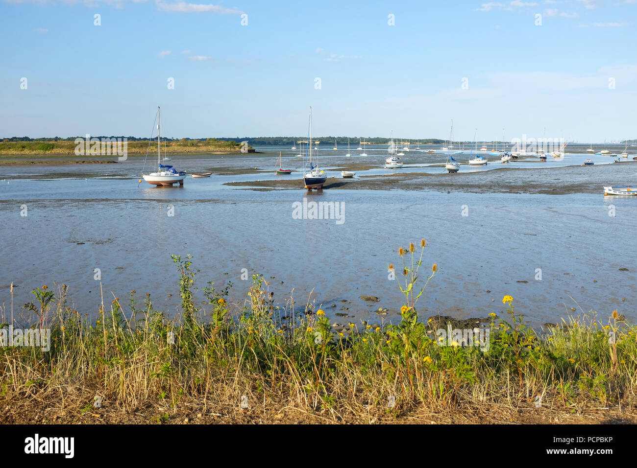 La rivière Stour à Manningtree, Essex, Angleterre. Banque D'Images La rivière Stour à Manningtree, Essex, Angleterre. Banque D'Images