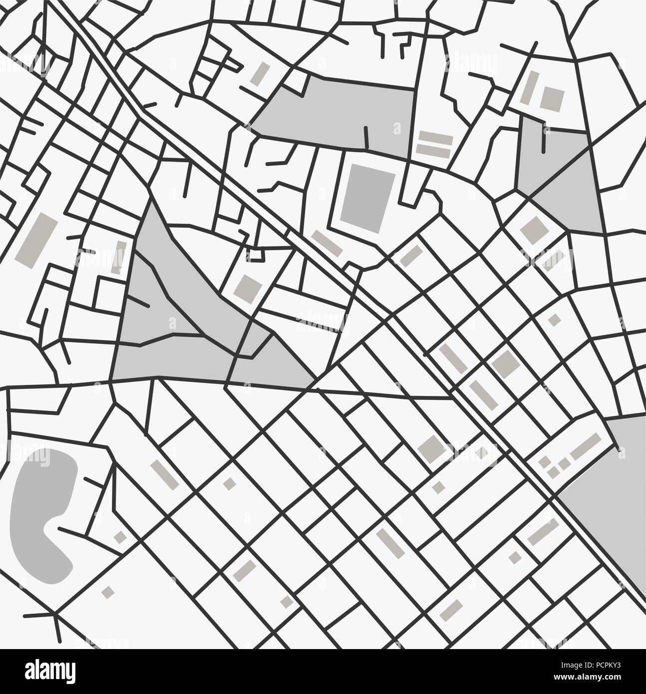 Carte vectorielle de la ville Illustration de Vecteur