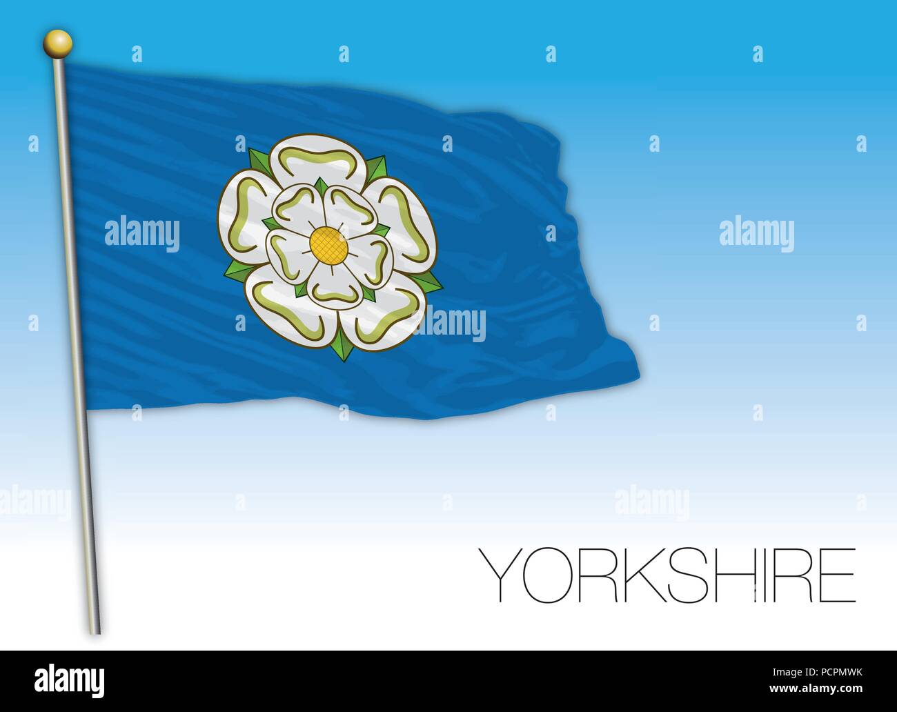 Drapeau régional Yorkshire, Royaume-Uni, vector illustration Illustration de Vecteur