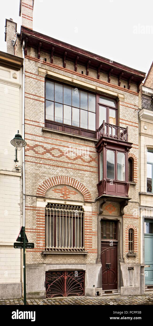 103 Rue Charles Quint, Bruxelles, Belgique, (1898), c2014-2017. Artiste : Alan John Ainsworth. Banque D'Images