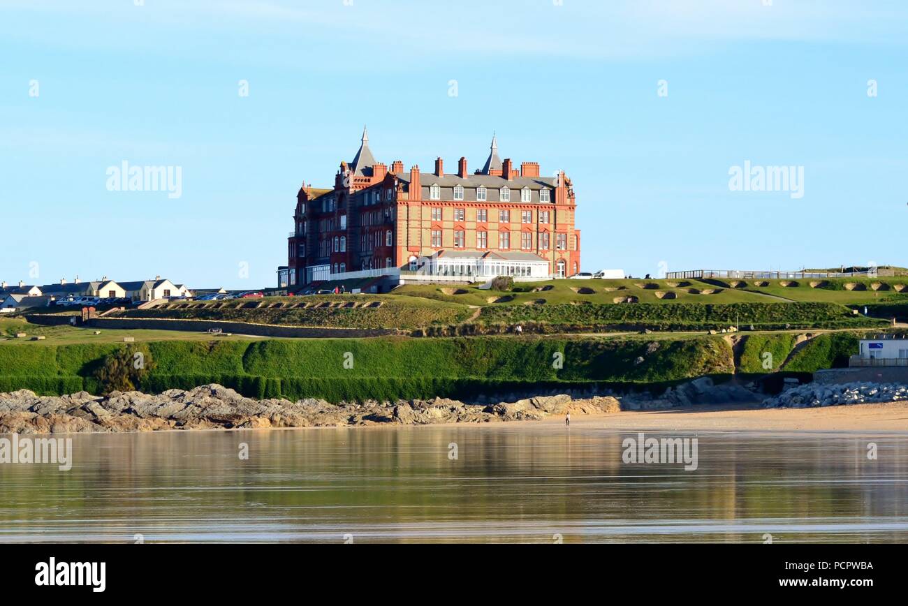 Headland Hotel Newquay Cornwall Banque D'Images