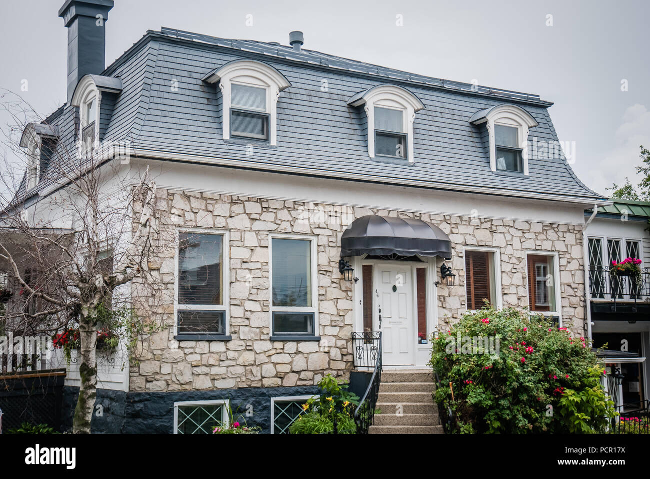 Maisons de style français à lévis Québec Canada Banque D'Images