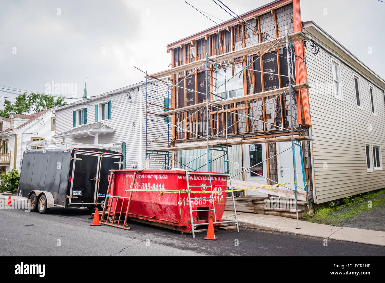 Maisons de style français à lévis Québec Canada Banque D'Images