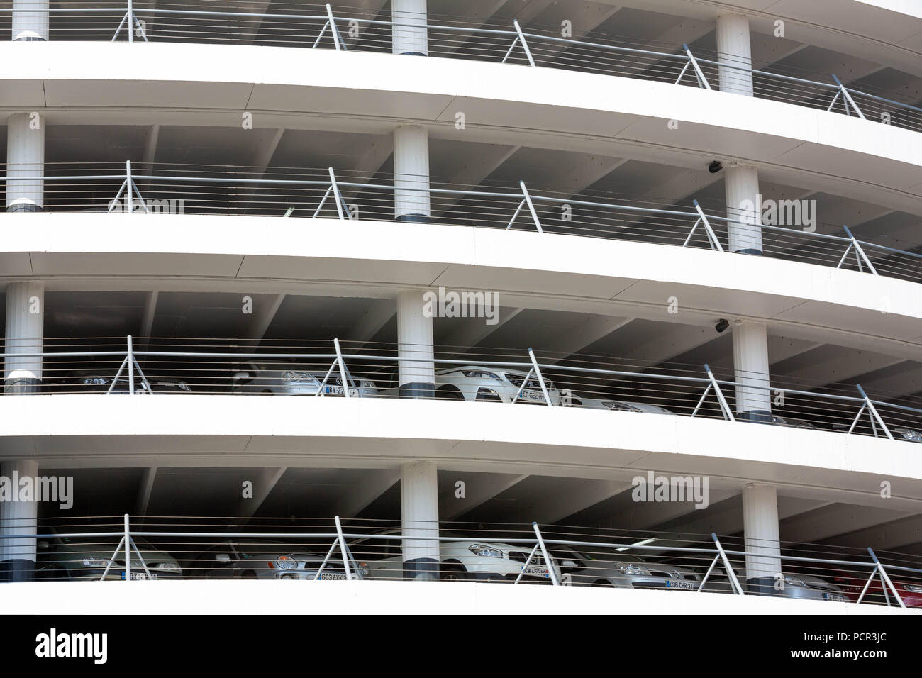 FRANCE, TOULOUSE - Juillet 9, 2018 : Détail de la spirale restauré parking Les Carmes. Banque D'Images