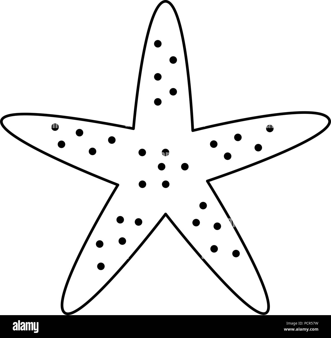 Les étoiles de l'icône de la plage animaux Illustration de Vecteur