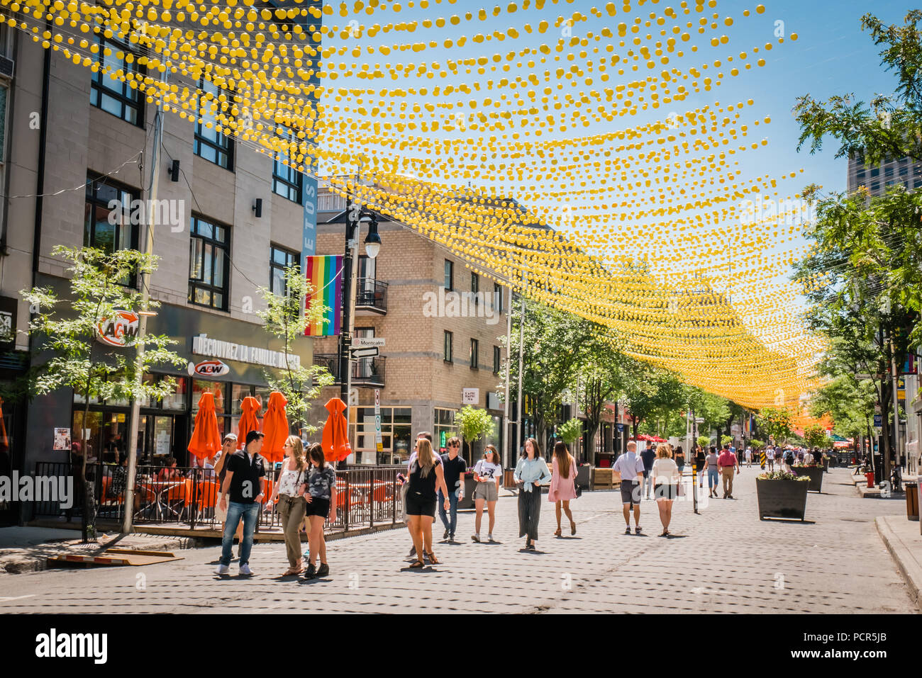 Le Village gai de Montréal Banque D'Images