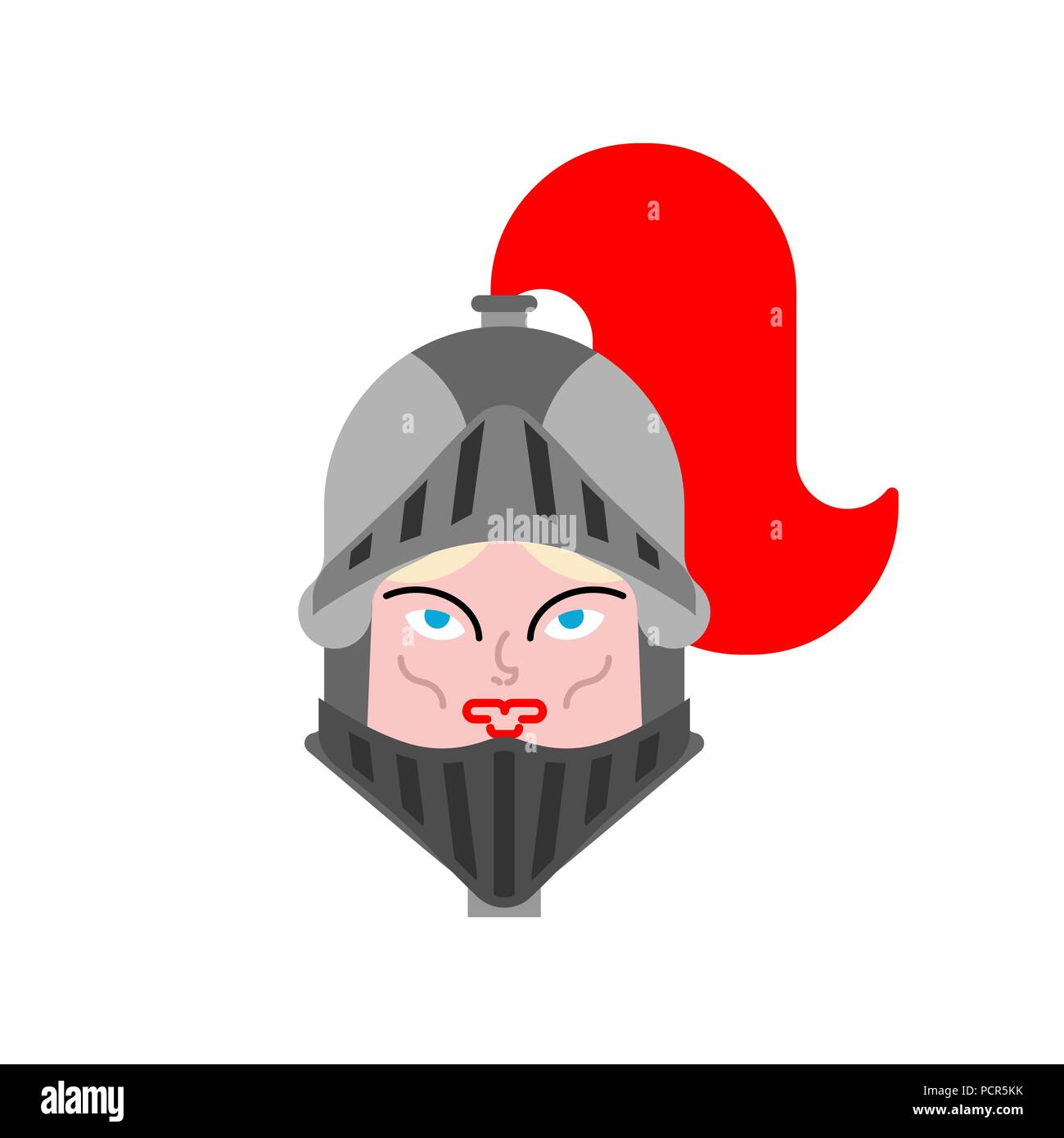 Joan of Arc face Portrait. Femme de l'histoire de chevalier. Héroïne Nationale de France Vector illustration Illustration de Vecteur