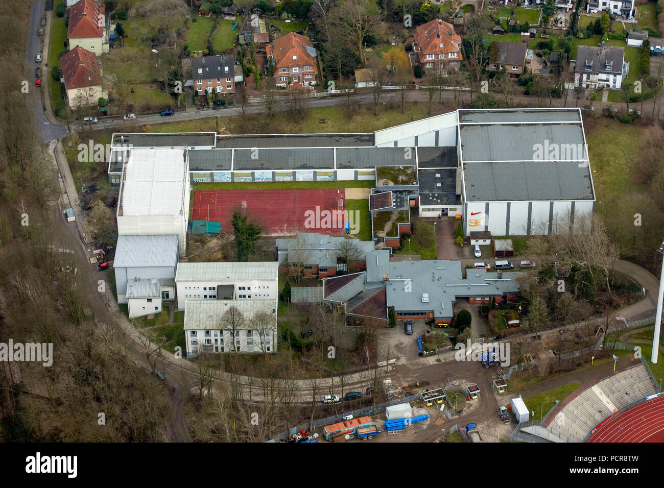 Centre d'entraînement olympique Hollandstraße Klaus-Steilmann-Halle, Wattenscheid, Gelsenkirchen, Ruhr, Rhénanie du Nord-Westphalie, Allemagne Banque D'Images