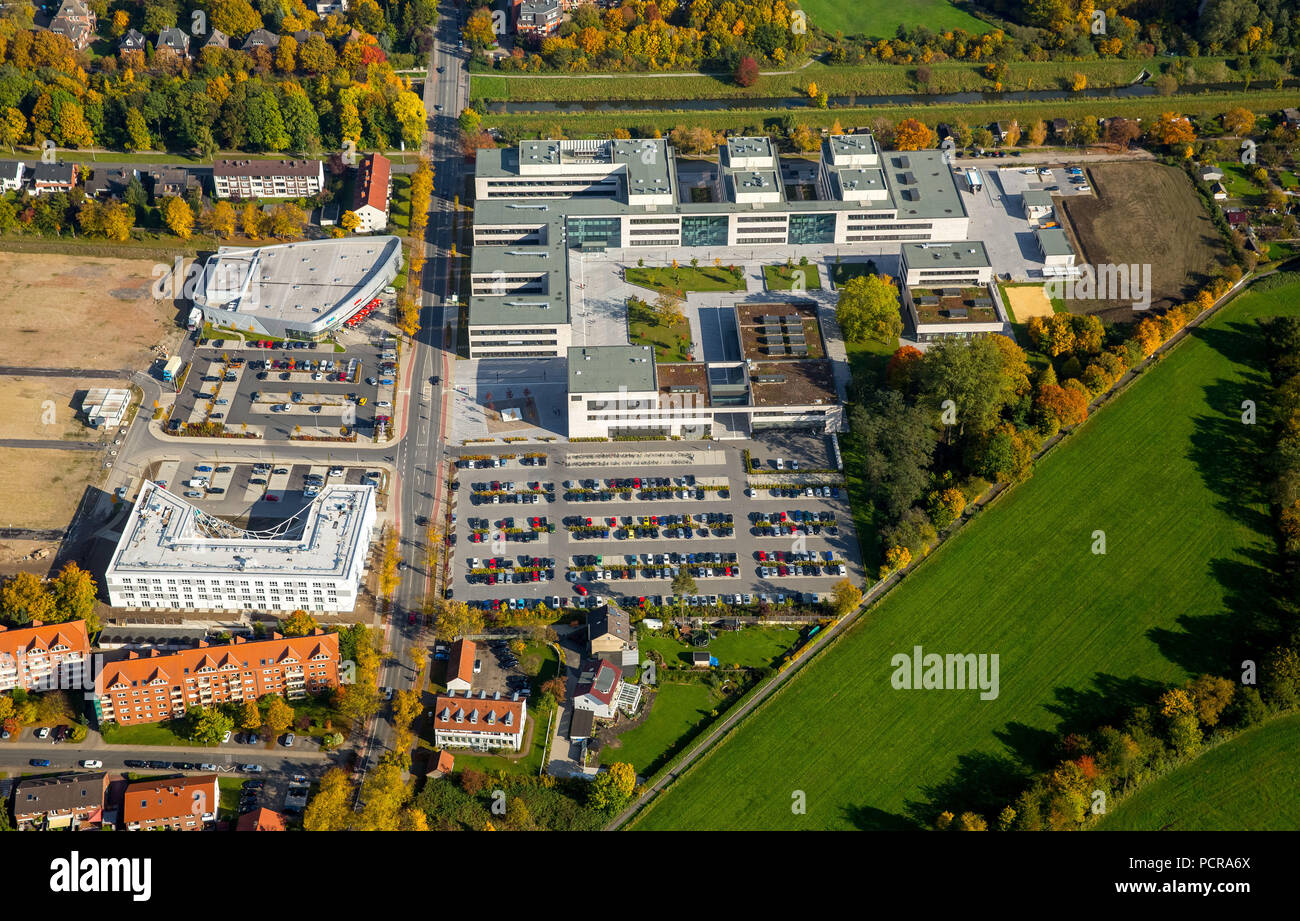 Hamm Université de Sciences Appliquées de Lippstadt, HSHL HSLH, Paracelse, parc avec des appartements d'étudiants et d'habitation, des sciences trimestre, SCI, Q - Science Trimestre Hamm, SCI, Crowne Plaza Hotel Kathmandu-soaltee Q comme une technologie emplacement, Hamm, Ruhr, Rhénanie du Nord-Westphalie, Allemagne Banque D'Images