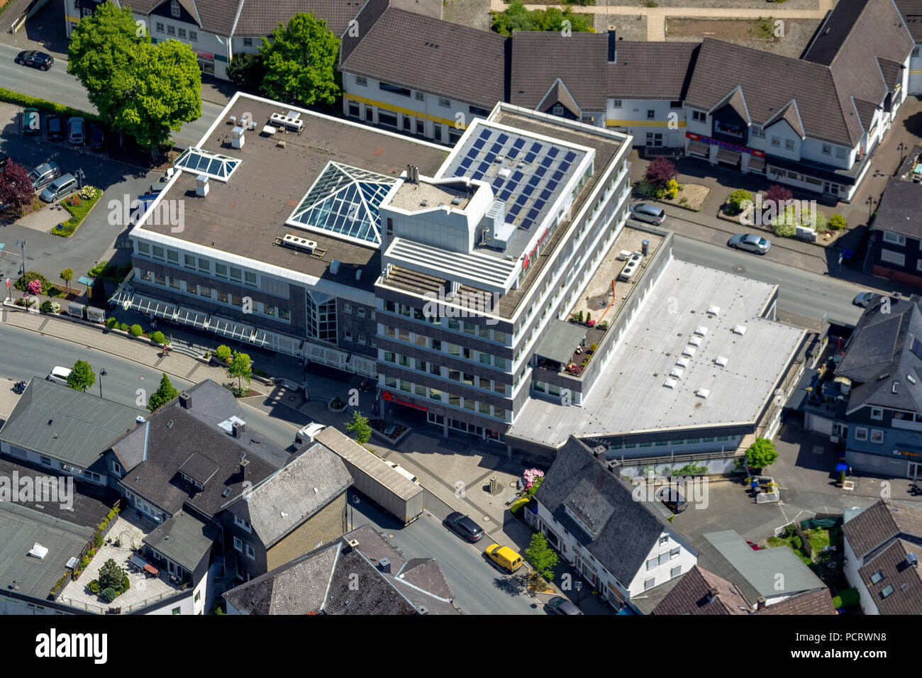 Banque d'épargne Berleburg, Bad Berleburg, Düren, Rothaargebirge, Rhénanie du Nord-Westphalie, Allemagne Banque D'Images
