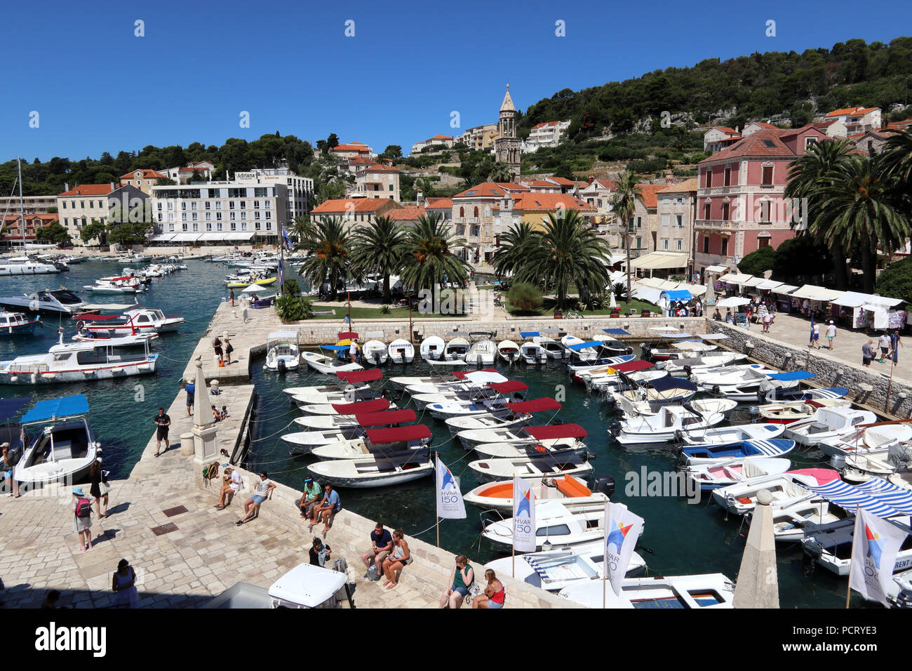 La ville de Hvar, Croatie Banque D'Images