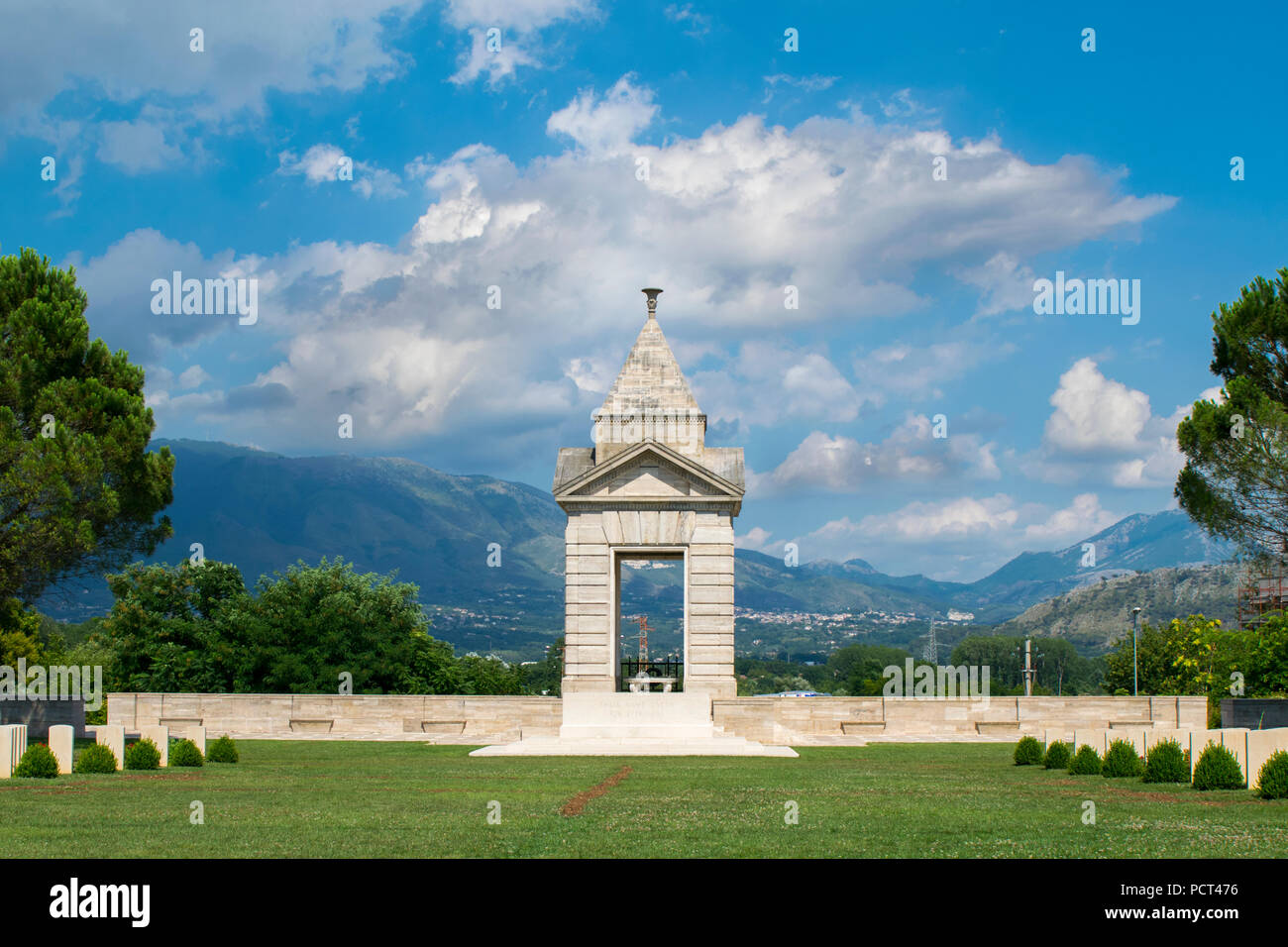 Le cimetière de guerre britannique à Cassino, Italie Banque D'Images