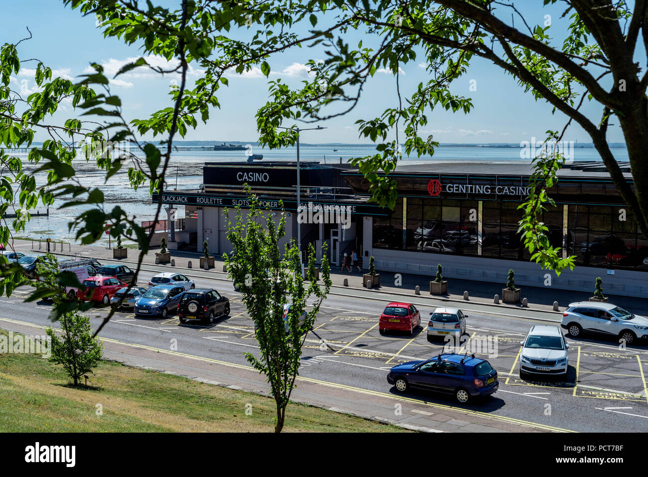 Westcliff casino Genting sur front de mer, club de jeu avec places de parking. Banque D'Images