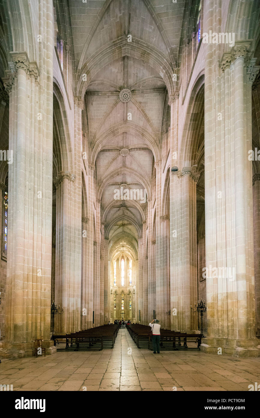 Monastère de Batalha, Mosteiro de Santa Maria da Vitória, UNESCO World Heritage site culturel de l'Église, Monastère de Batalha, Mosteiro da Batalha, Batalha, district de Leiria, Portugal, Europe Banque D'Images