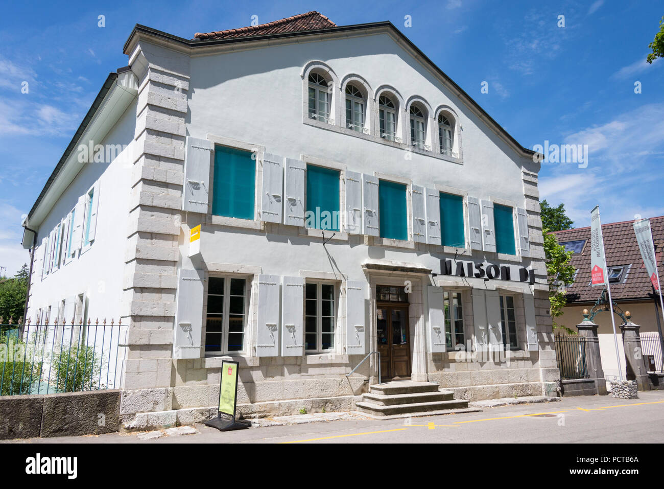 Maison de l'Absinthe, Fleurier, Jura suisse, Canton de Neuchâtel, Suisse Romande, Suisse Banque D'Images
