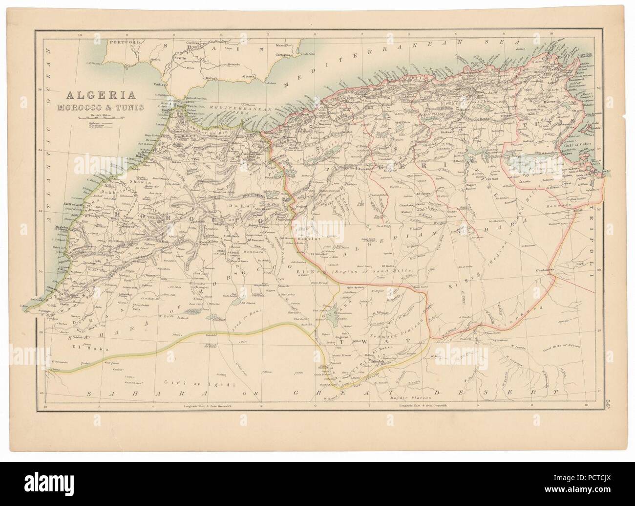 L'Algérie, du Maroc et de Tunis (XIX siècle). Banque D'Images
