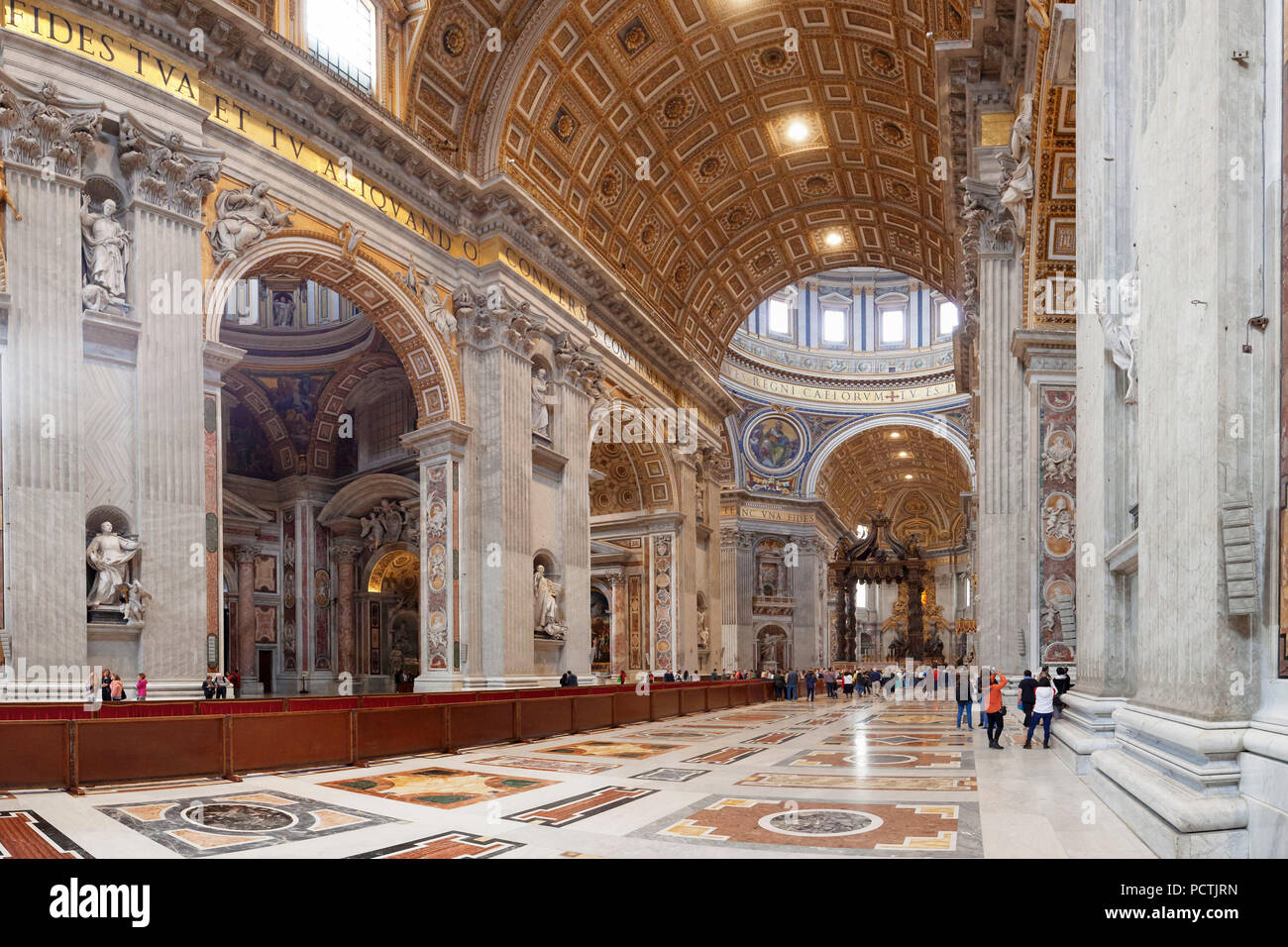 La basilique Saint Pierre, la Basilique di San Pietro, Vatican, Rome, Latium, Italie Banque D'Images