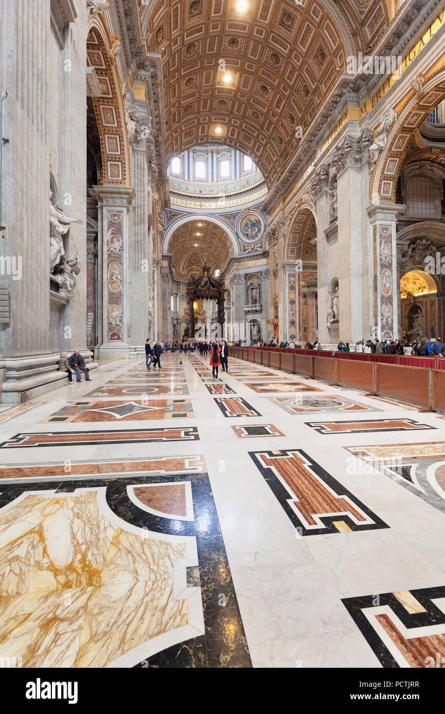 La Basilique St Pierre, Basilica di San Pietro, Vatican, Rome, Latium, Italie Banque D'Images