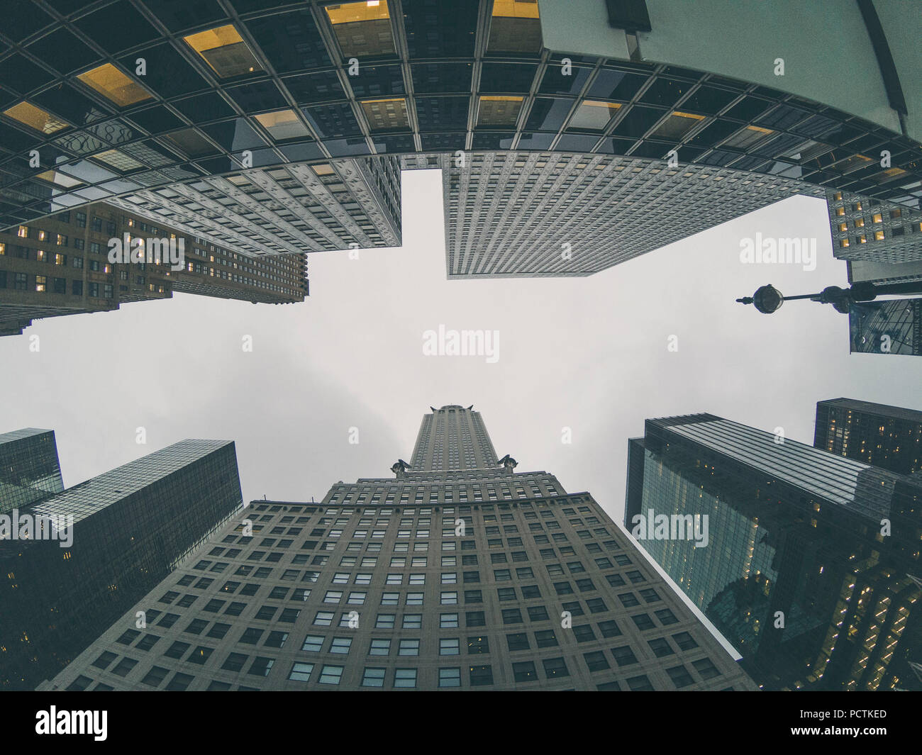 New York, Manhattan, bâtiments bas point de vue Banque D'Images