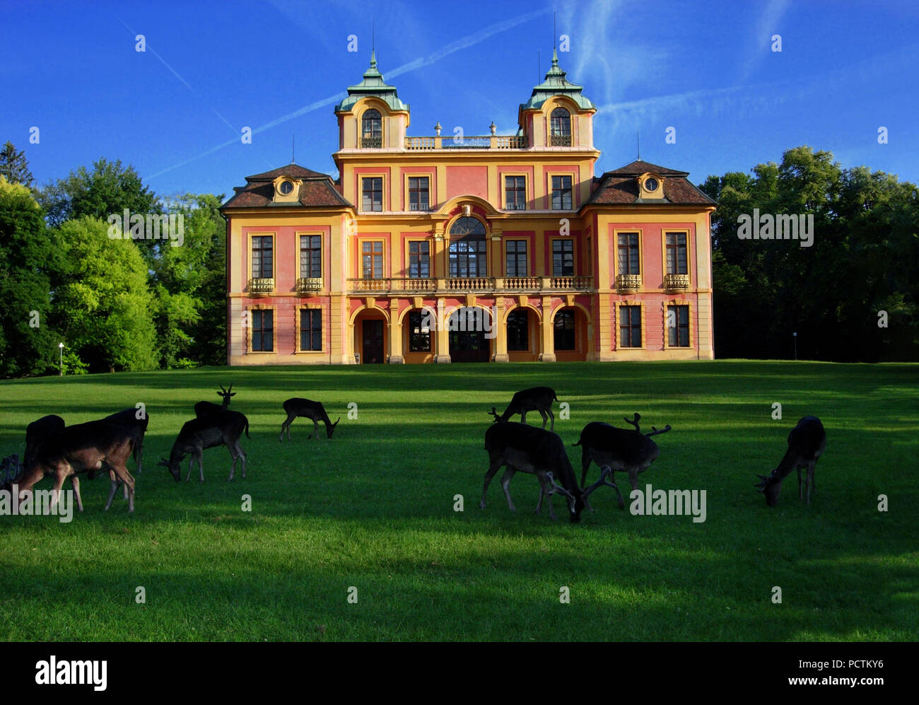 Schloss favorite des cerfs, Ludwigsburg, Bade-Wurtemberg, Allemagne, Europe Banque D'Images