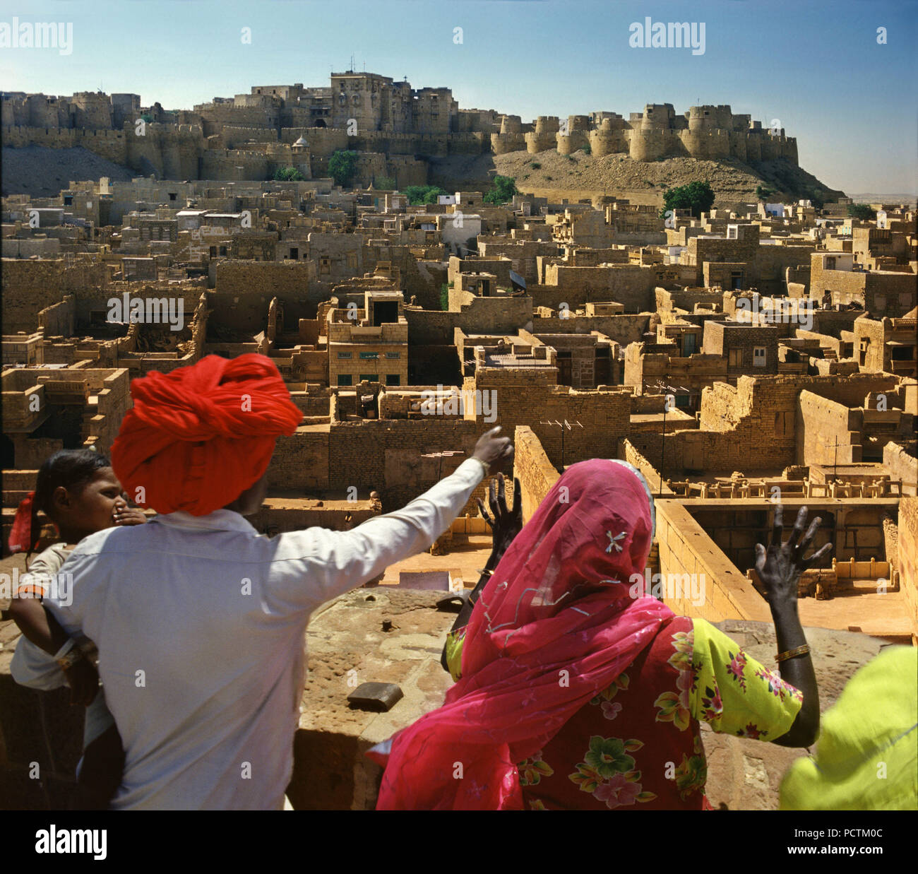 Vue sur Jaisalmer, Rajasthan, Inde, Asie Banque D'Images