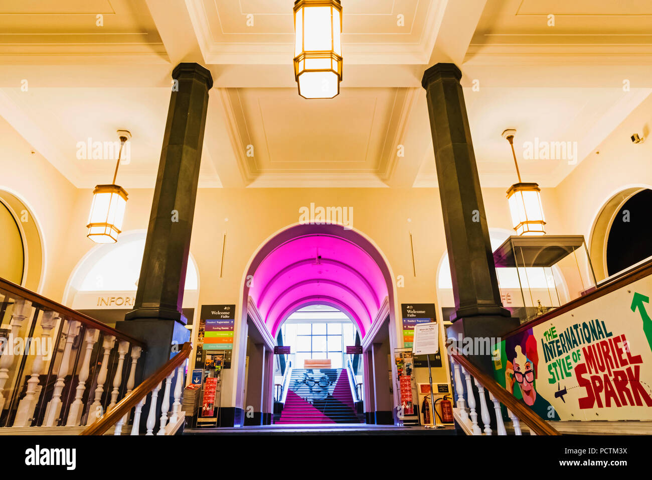 Grande Bretagne, Ecosse, Edimbourg, Bibliothèque nationale d'Écosse, vue intérieure Banque D'Images