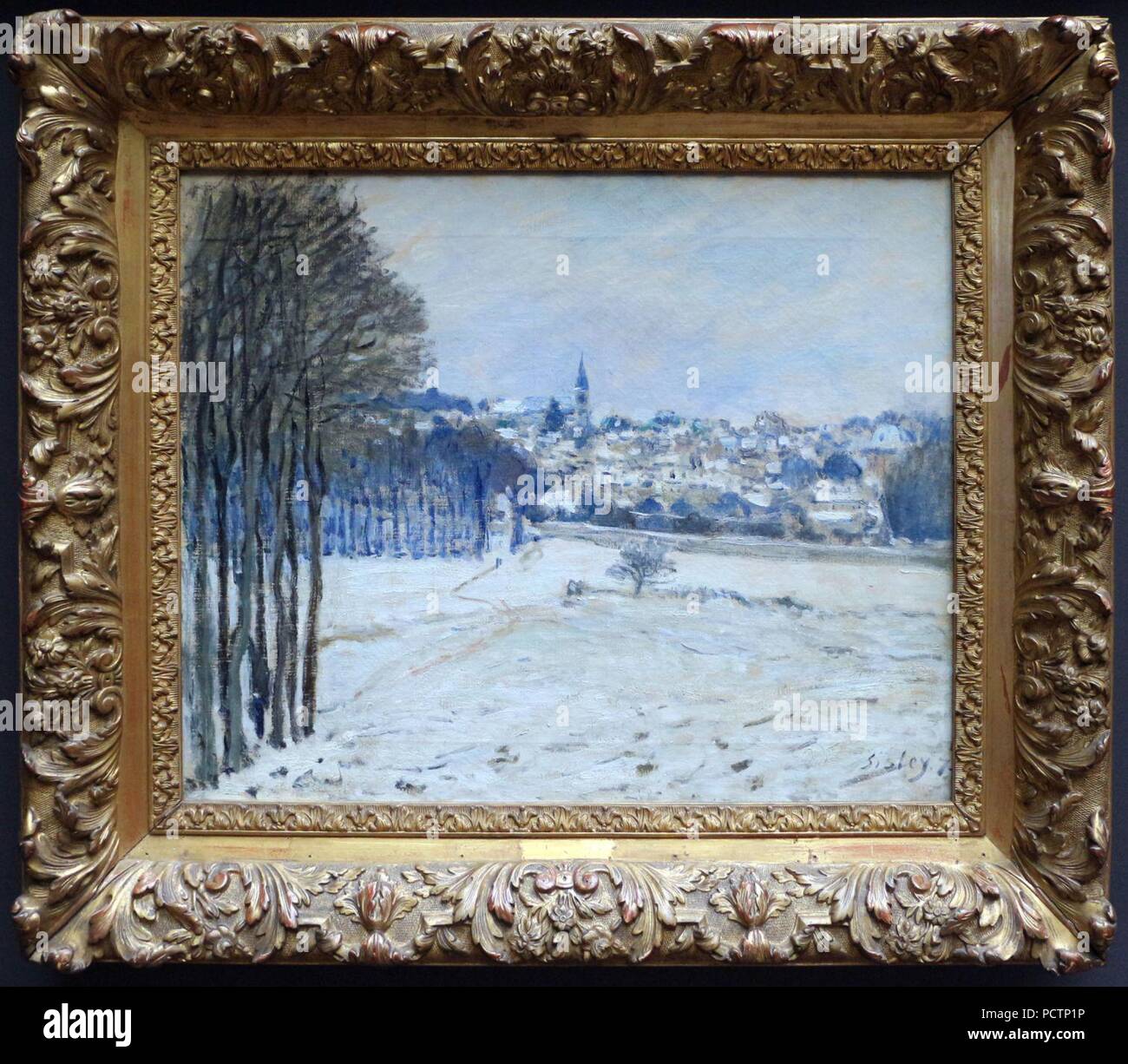 Alfred Sisley, la neve a Marly-le-Roi, 1875. Banque D'Images