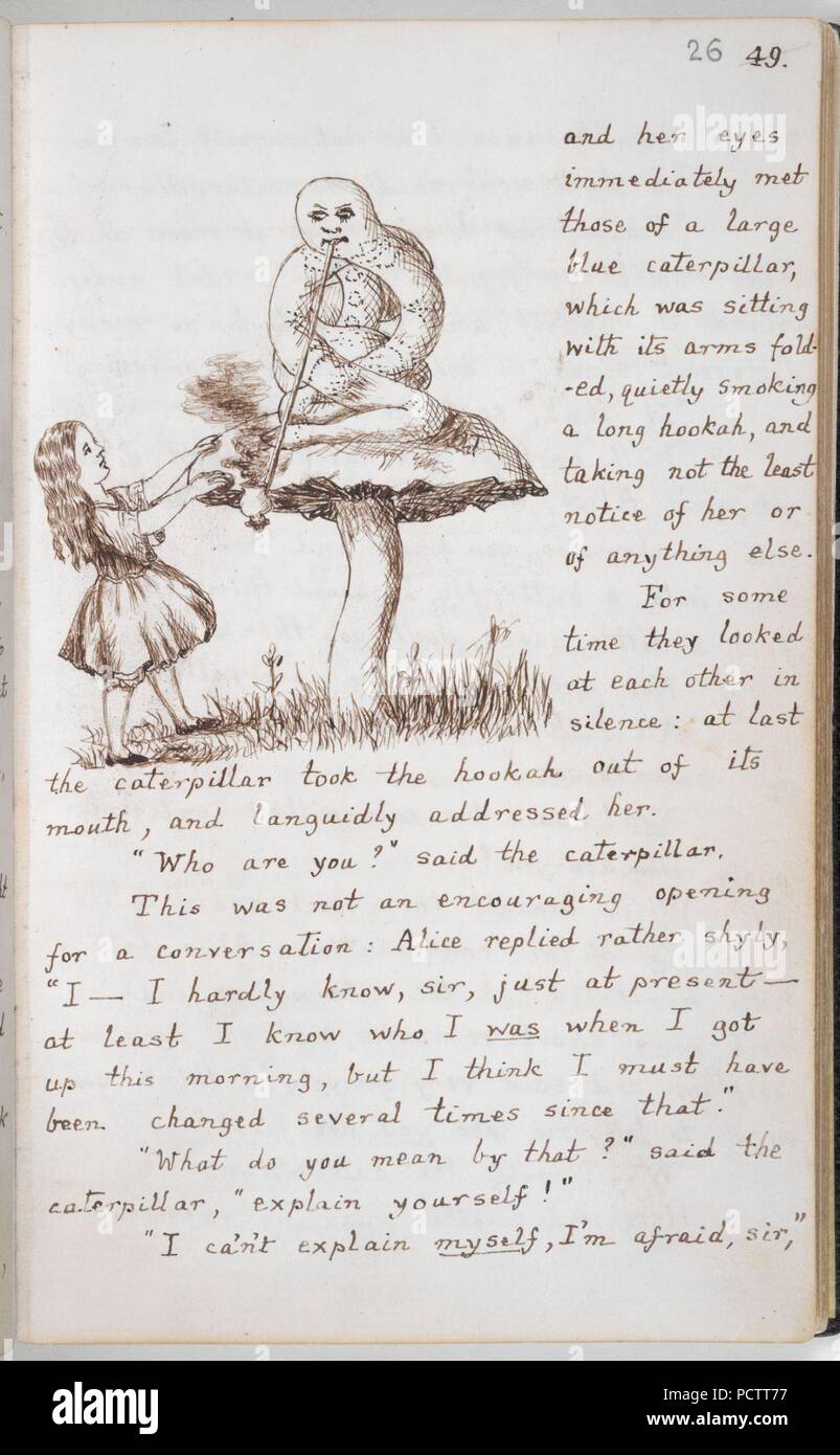 Aventures d'Alice sous terre - Lewis Carroll - Banque D'Images