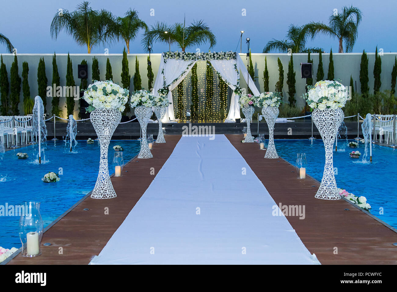 Belle photo de la Hupa juif , mariage putdoor . Banque D'Images