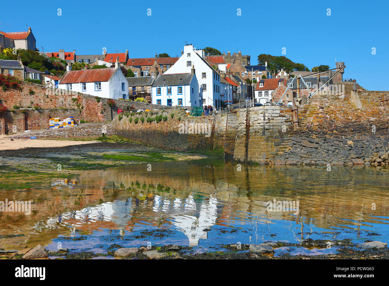 La plage de Crail village de pêcheurs et port, Fife, Scotland Banque D'Images