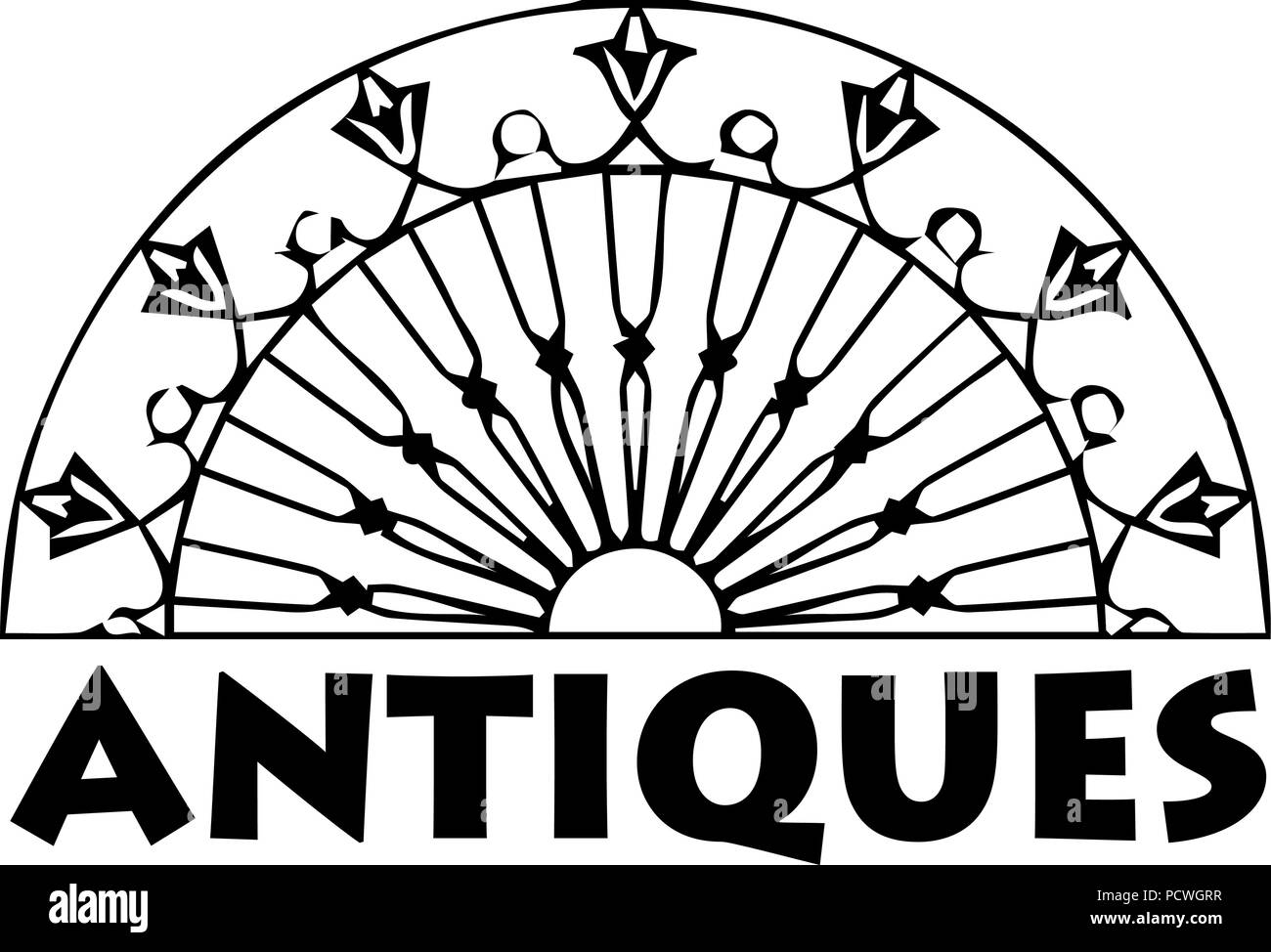 Antiquités - logo Vector Illustration de Vecteur
