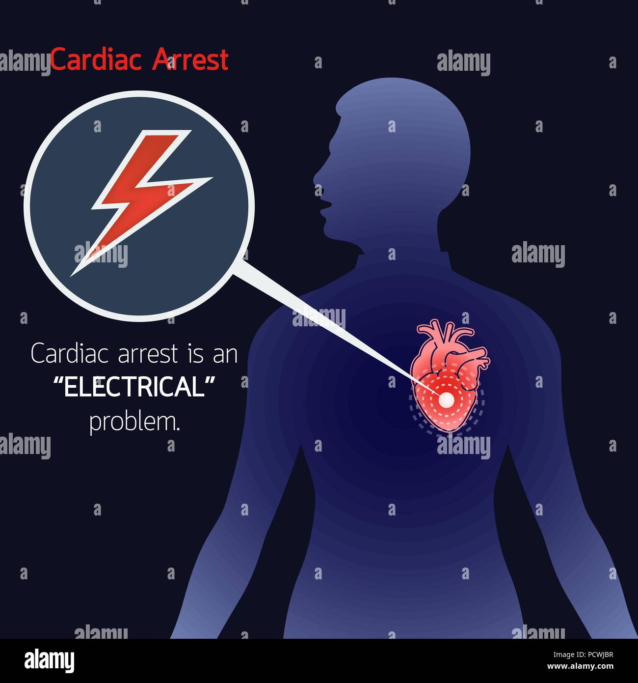 L'icône Arrêt cardiaque logo vector illustration Illustration de Vecteur