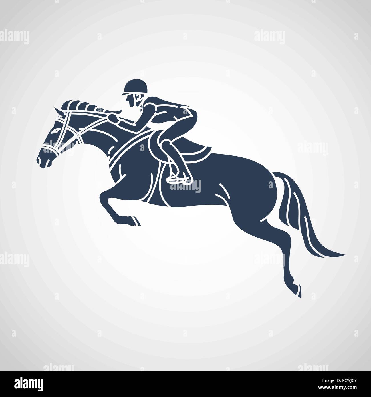 Logo de courses de chevaux Banque d'images vectorielles - Alamy
