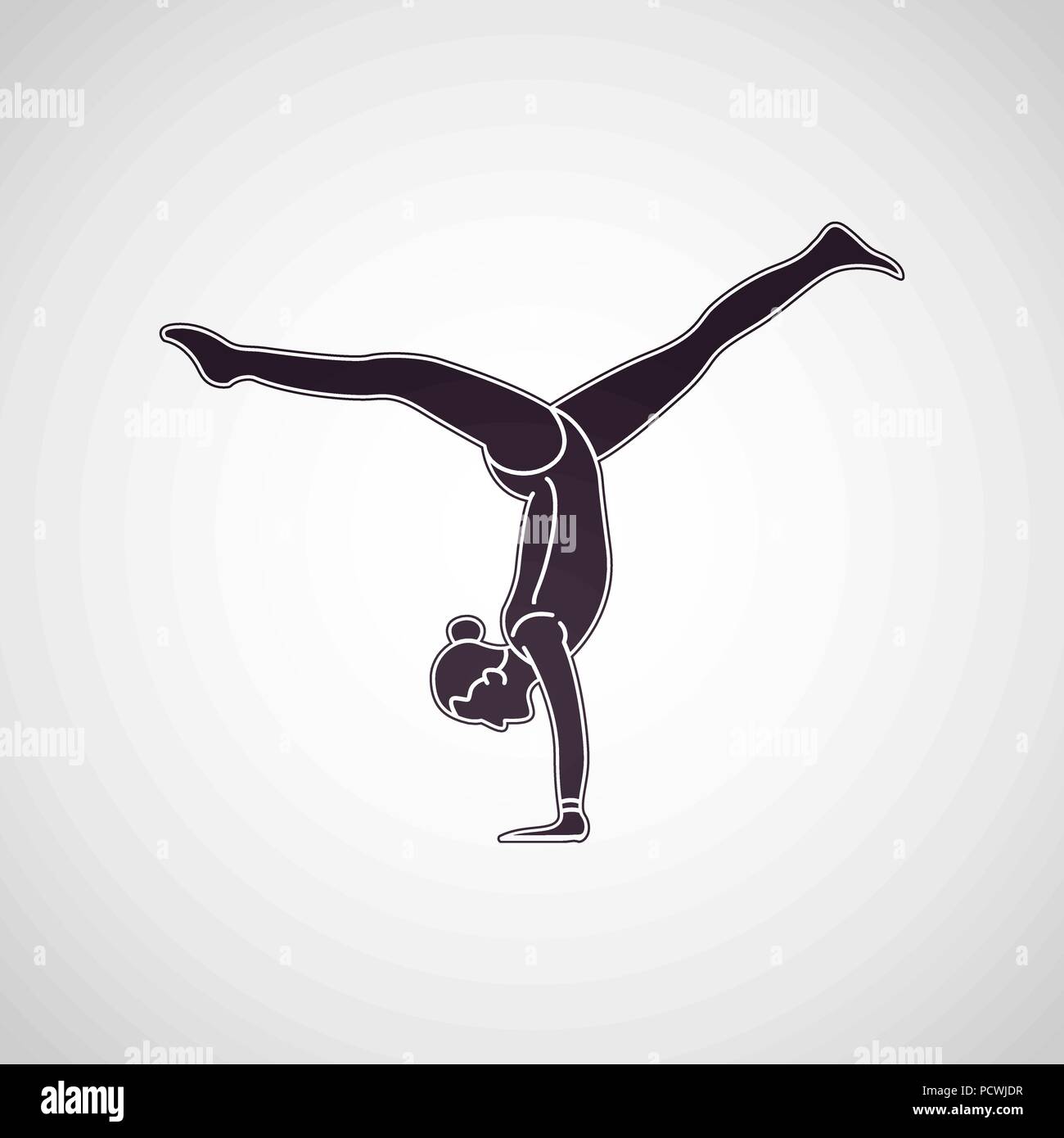 Logo vector illustration icône gymnastique Illustration de Vecteur