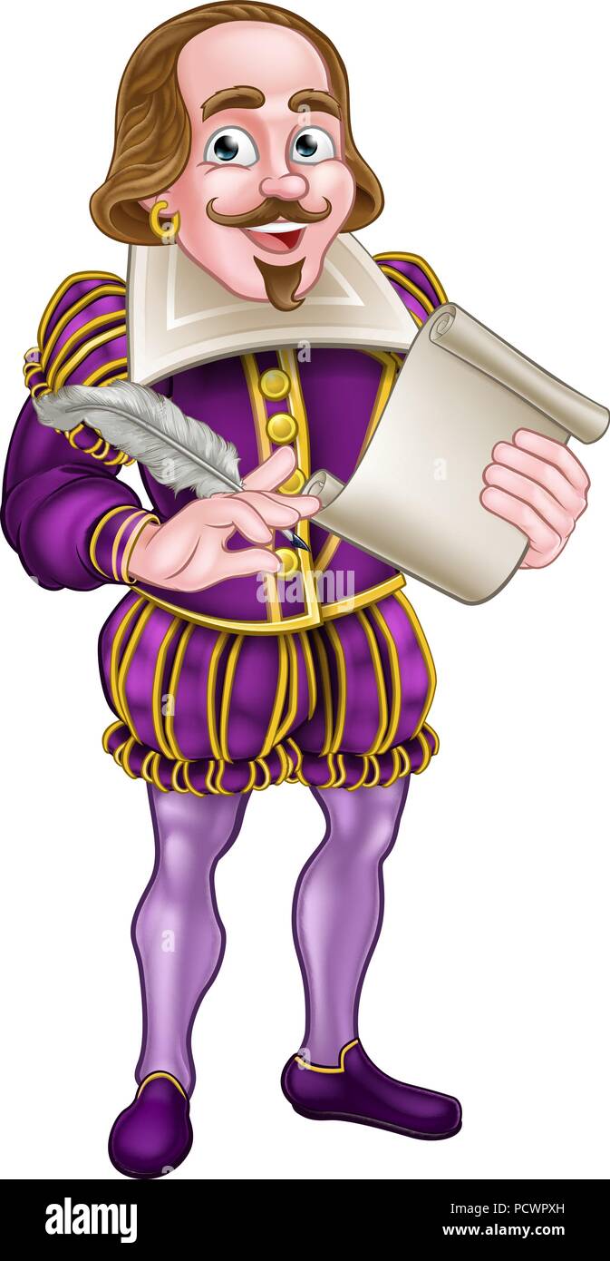 Personnage de Shakespeare Illustration de Vecteur