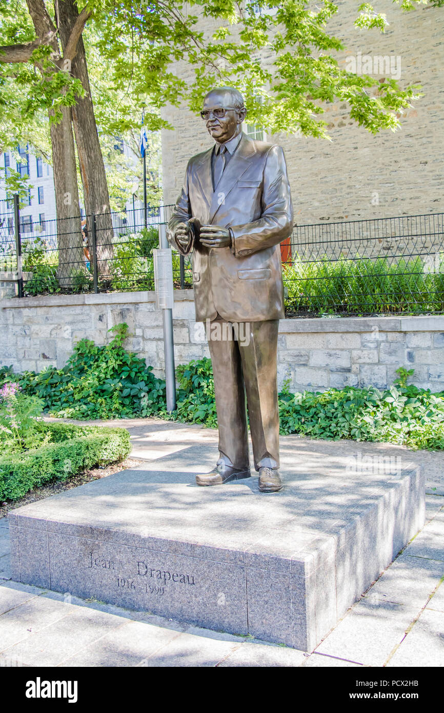 Jean Drapeau statue en plein air Banque D'Images