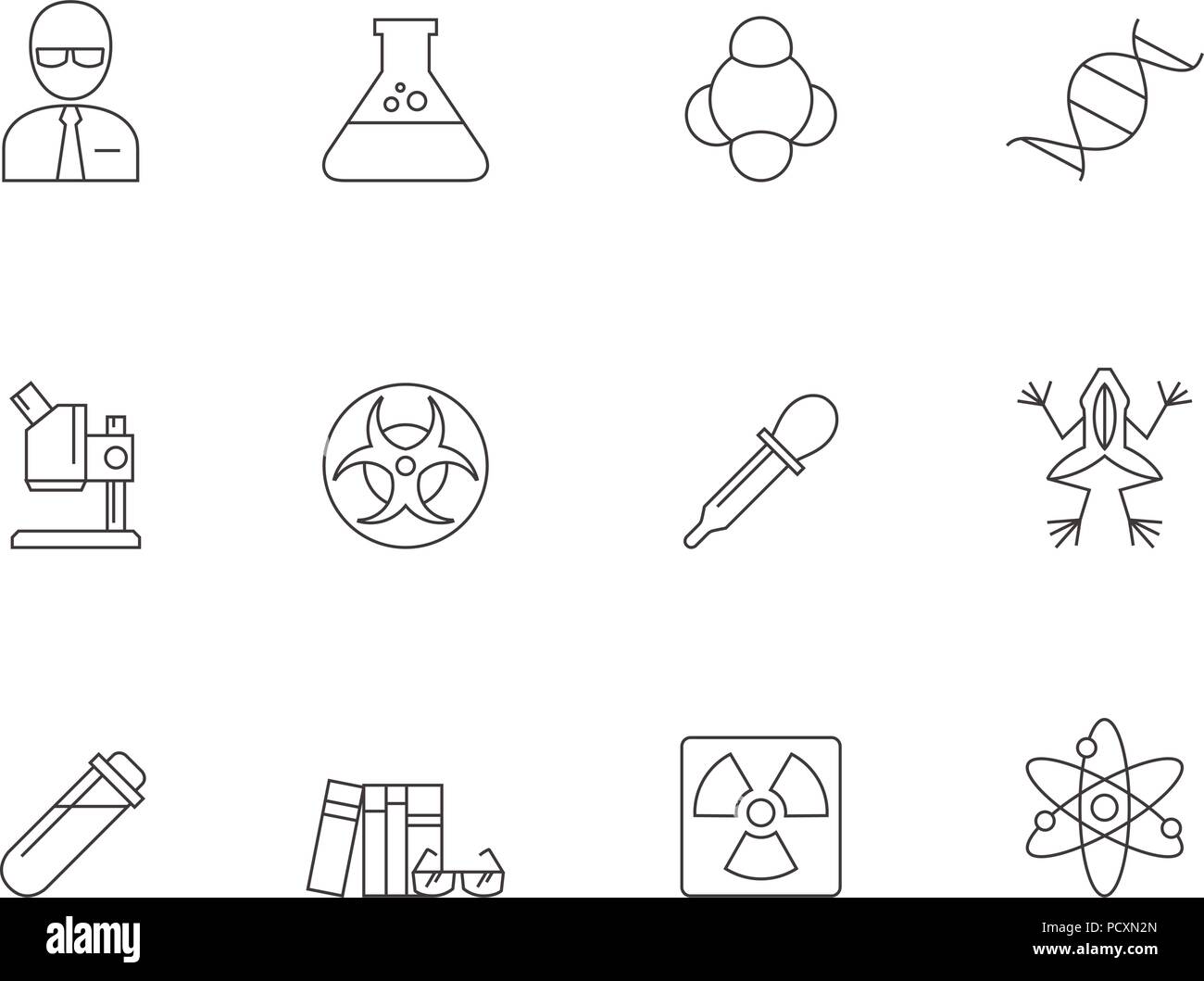 Icônes Contour - Science Illustration de Vecteur