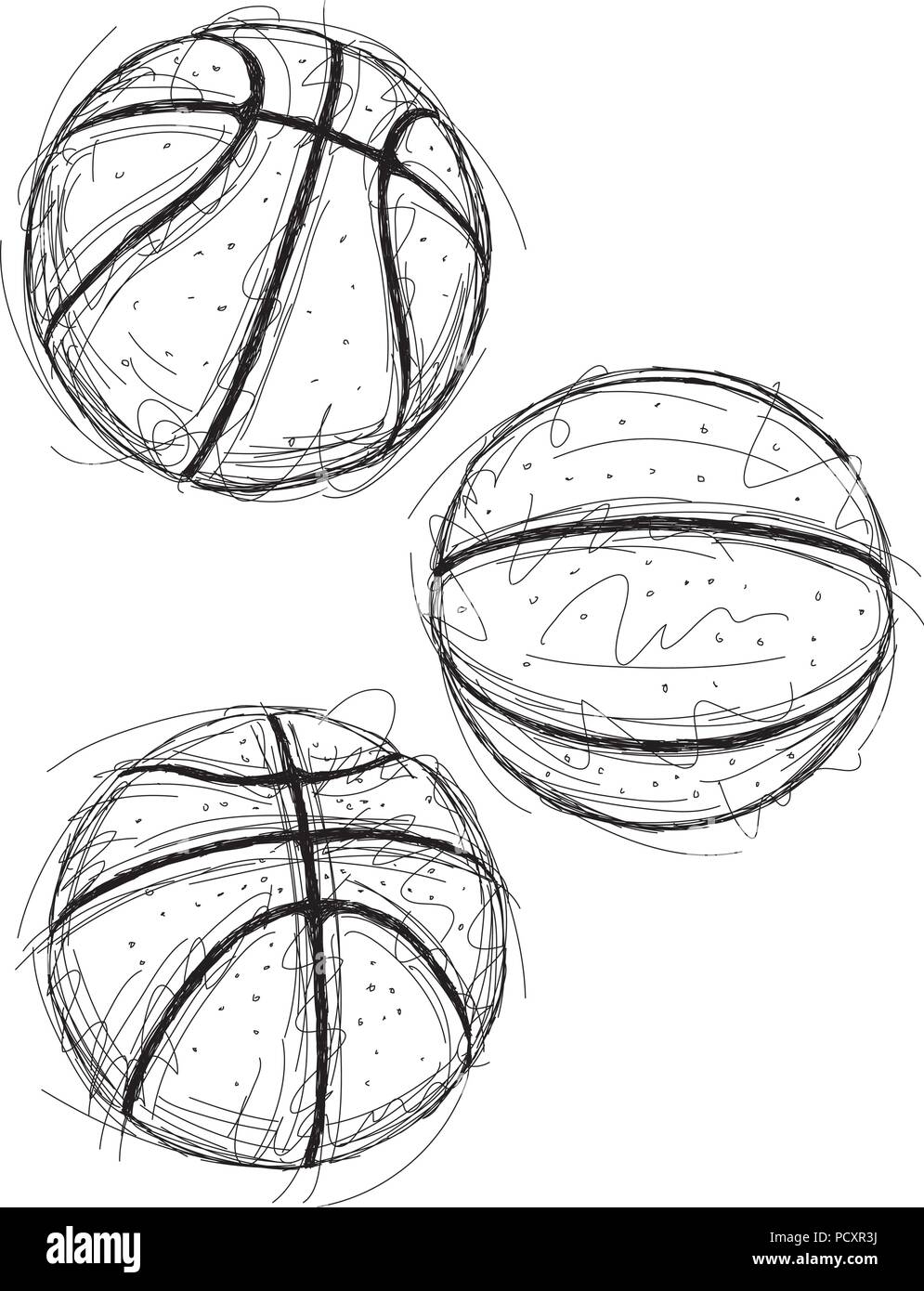 Croquis de basket-ball Illustration de Vecteur